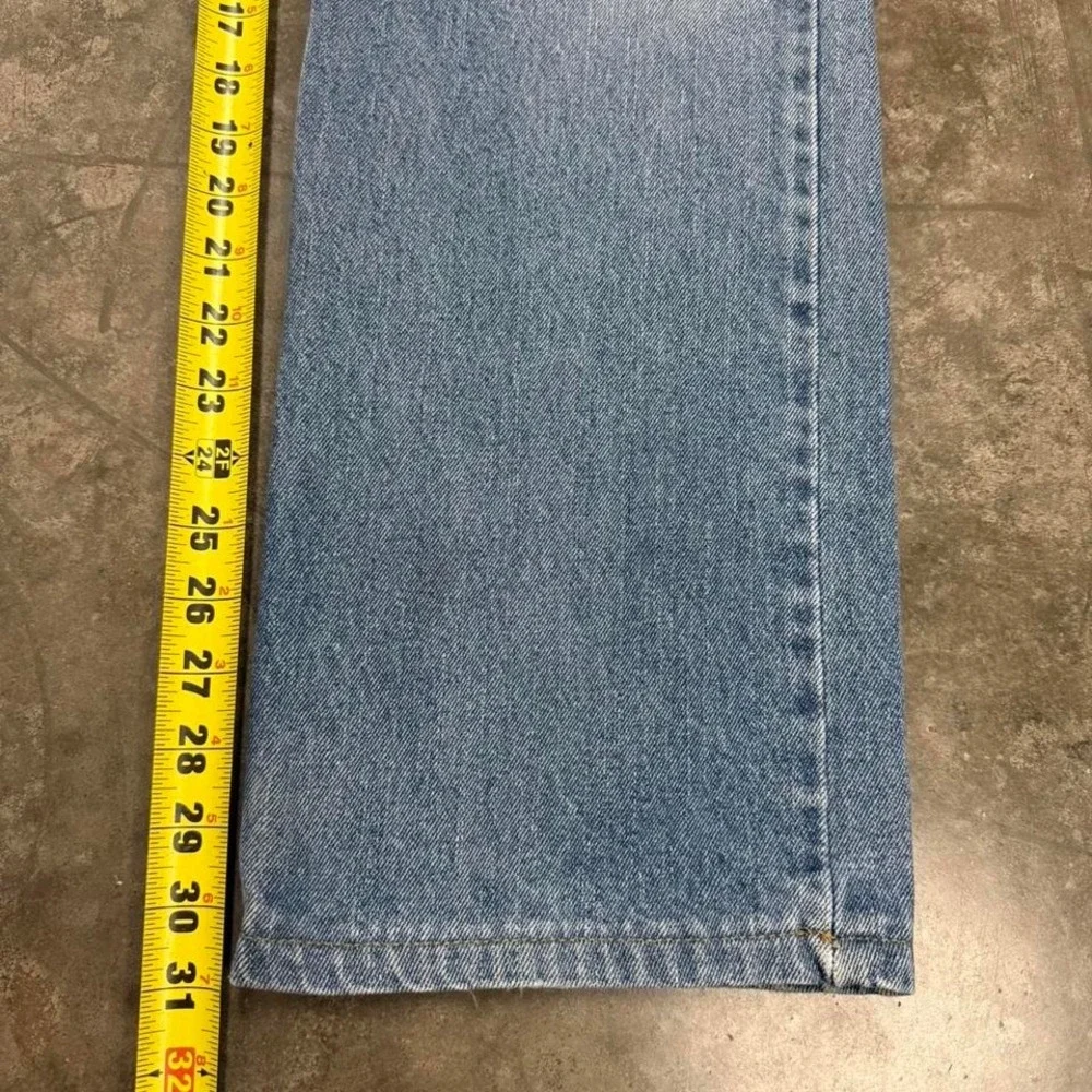 Y2K Levi's 505 Straight Fit Distressed Blue Jeans 36x31